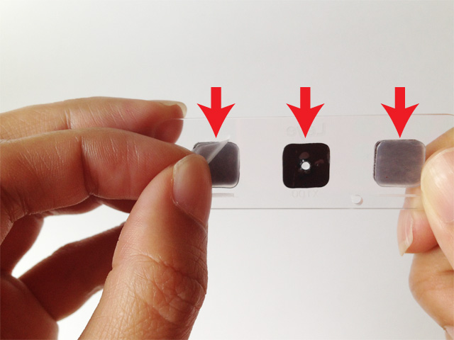 peel off the 3 protective films
